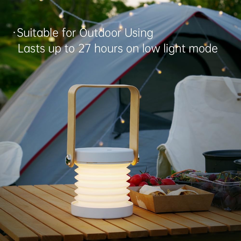 Dimmable Foldable Camping Light,USB Rechargeable Emergency Lantern Flashlight with Battery, Tent Lamp for Backpacking,Travel, Power Outage,Hurricane