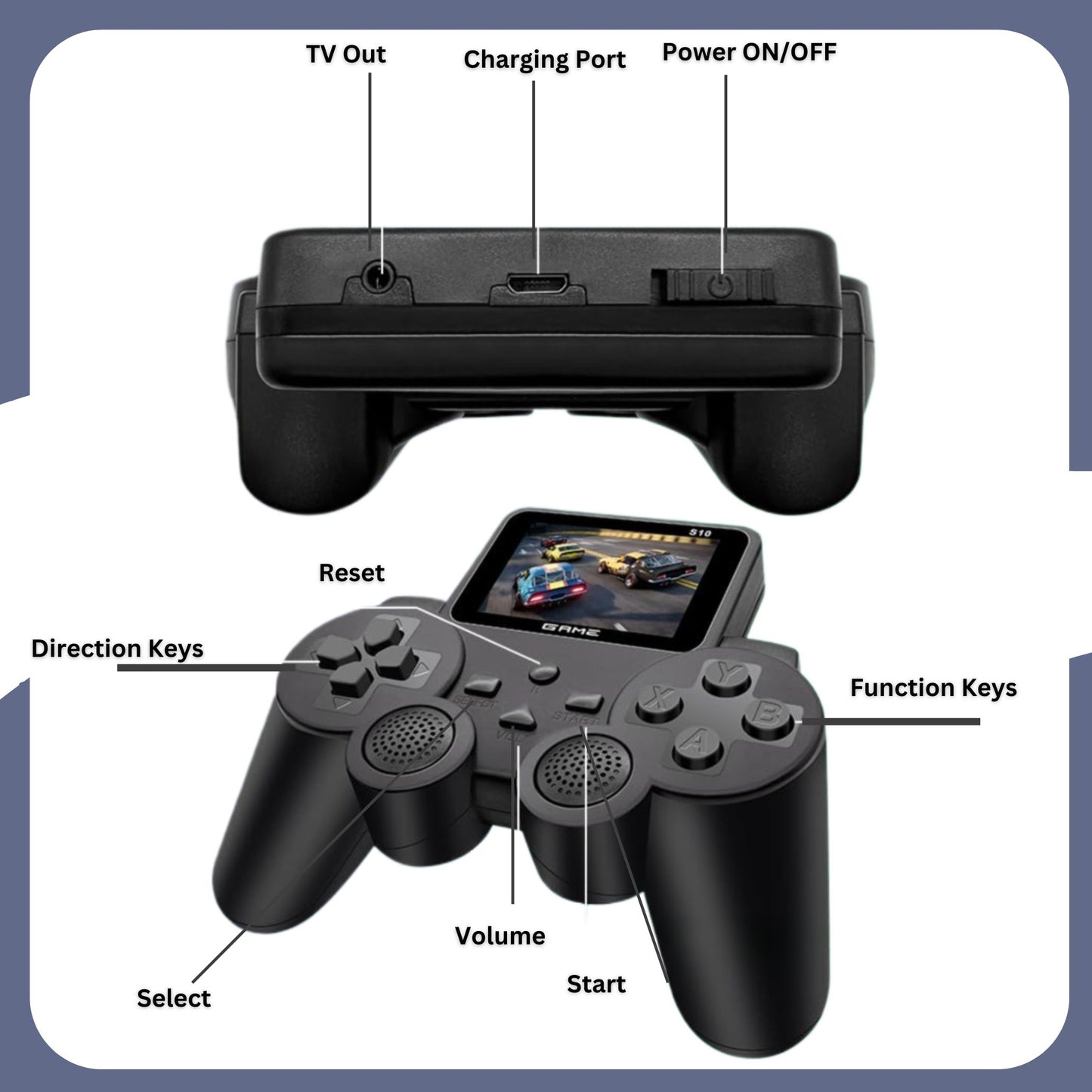 Encasa S10 Handheld Gamepad – Play, Recharge, Connect & Enjoy